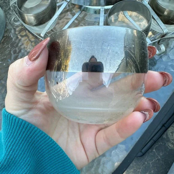 Silver and Glass Punch Bowl Set - Picture 3 of 3